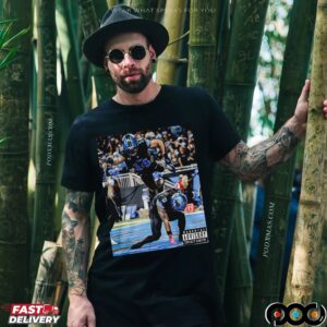 Detroit Lions Jahmyr Gibbs And Amon Ra St Brown Superman Iconic Moment Parental Advisory T Shirt