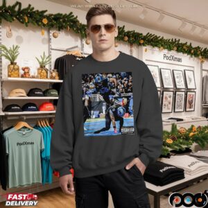 Detroit Lions Jahmyr Gibbs And Amon Ra St Brown Superman Iconic Moment Parental Advisory T Shirt