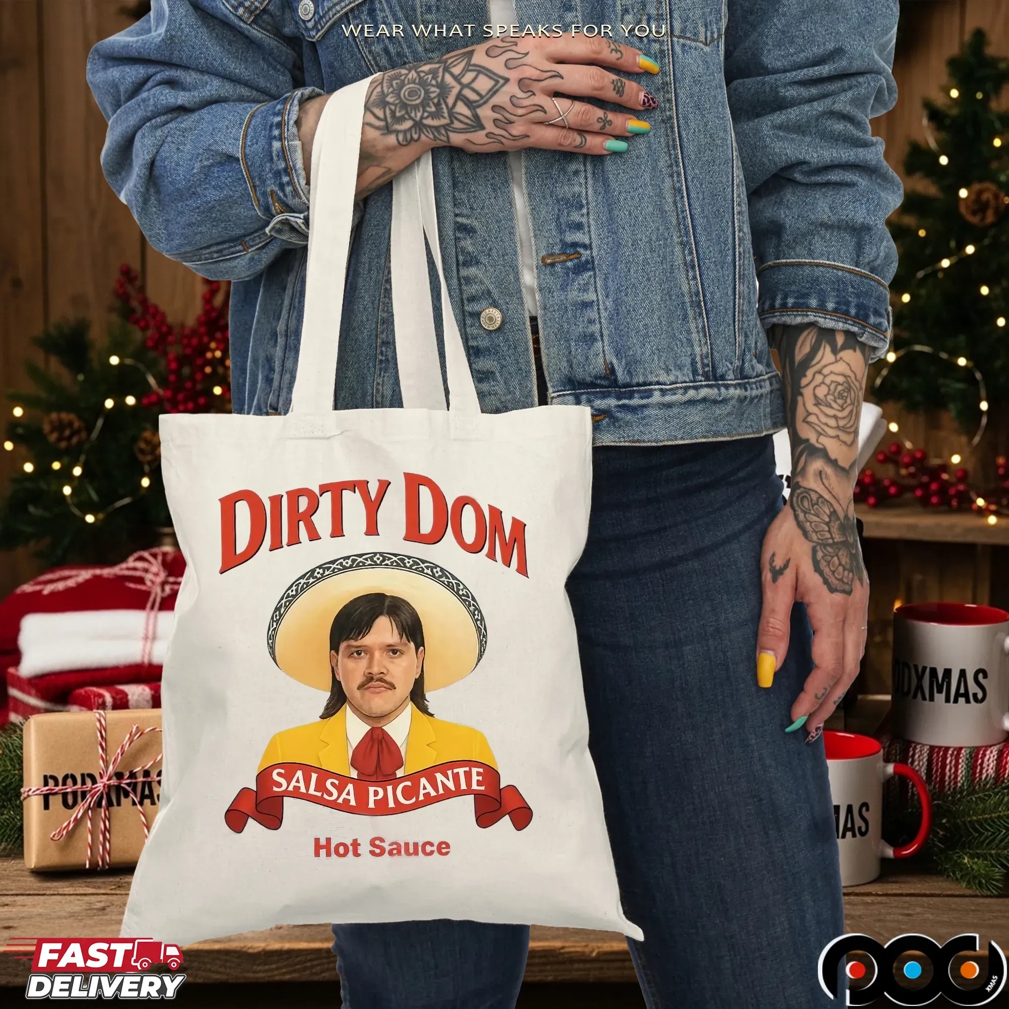 Dirty Dom Tapatio Salsa Picante Hot Sauce Parody T Shirt