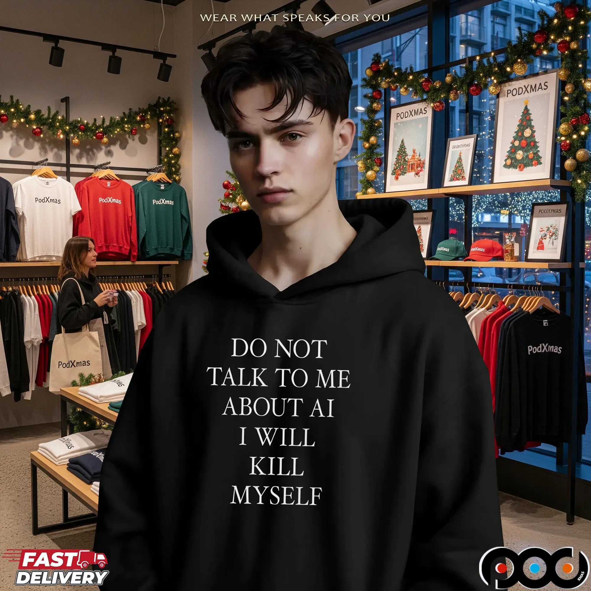 Do Not Talk To Μe About AI I Will Kill Myself T Shirt