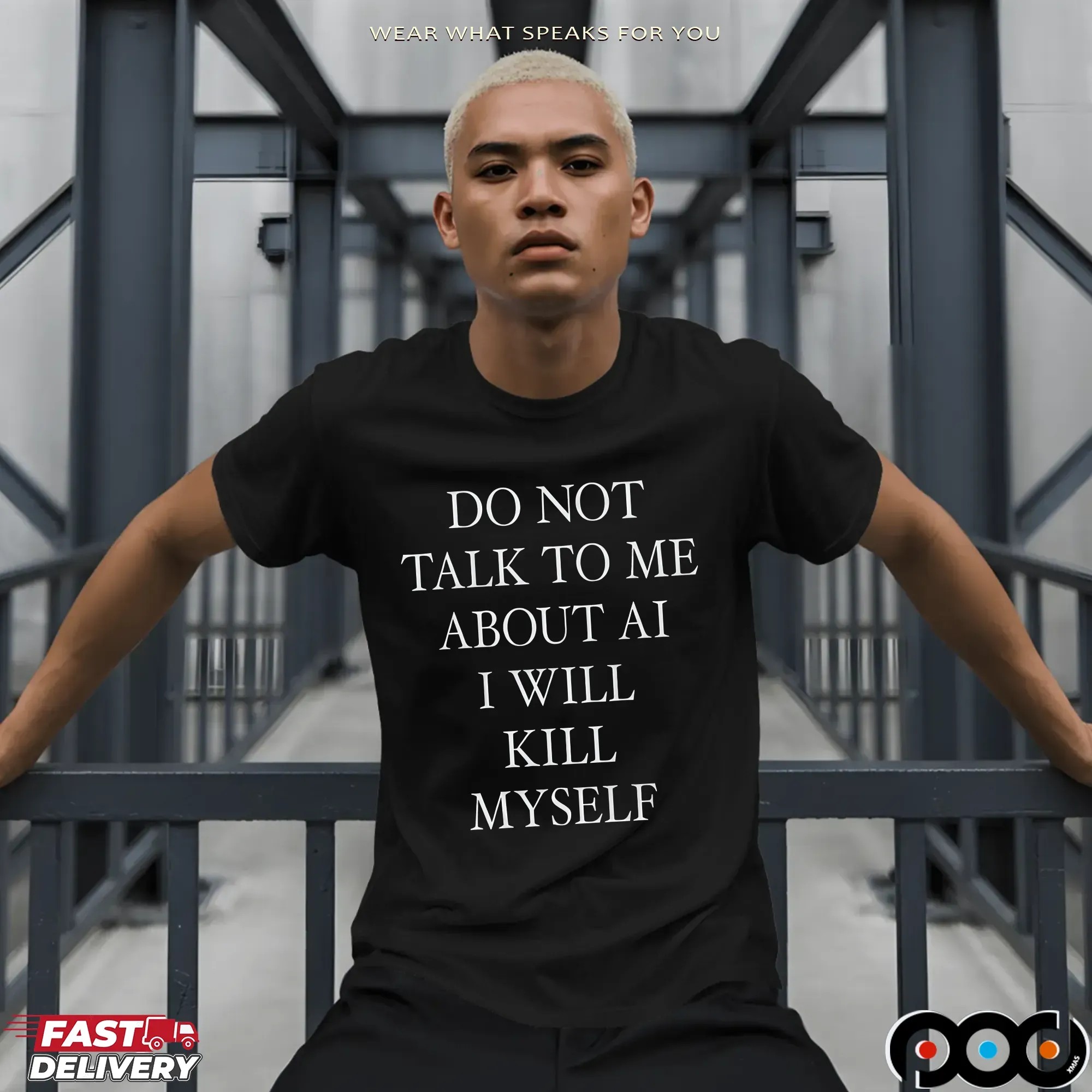 Do Not Talk To Μe About AI I Will Kill Myself T Shirt