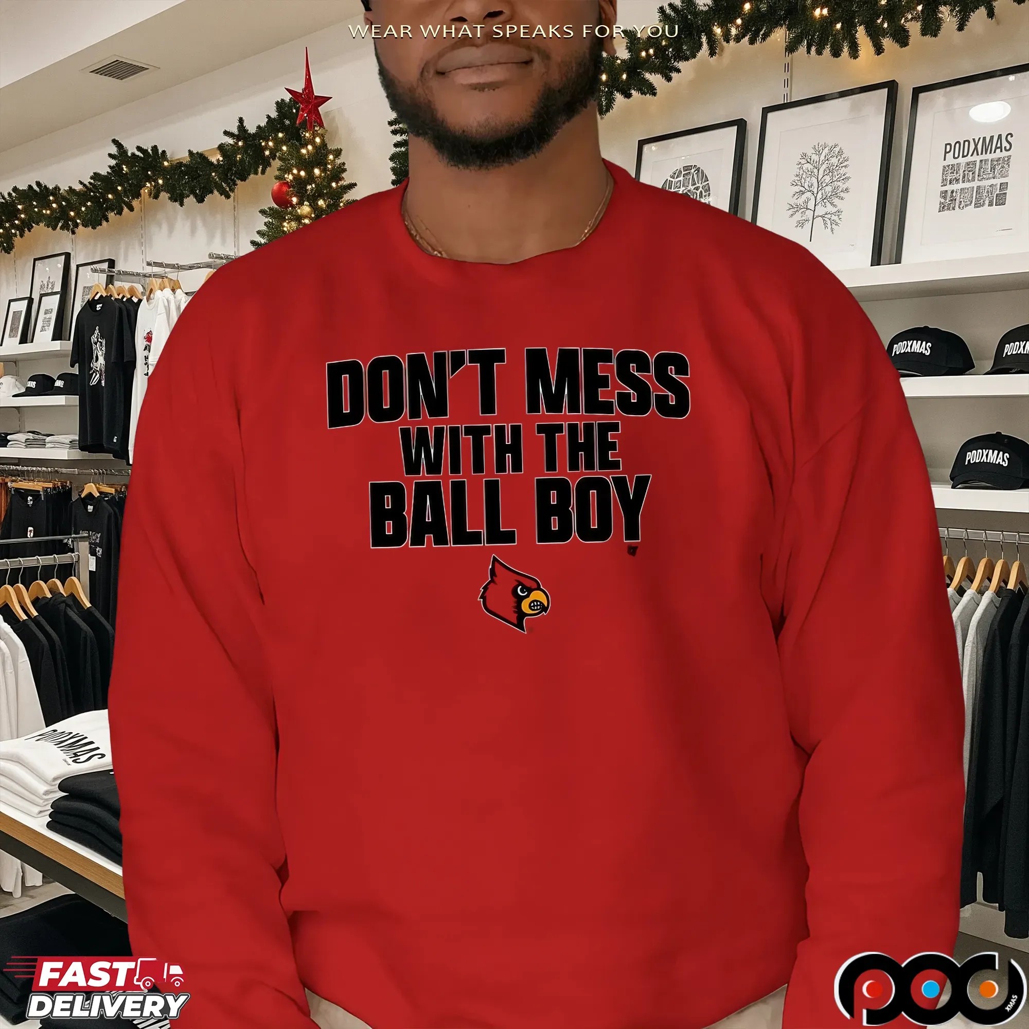 Don't Mess With The Ball Boy Louisville Cardinals Football T Shirt