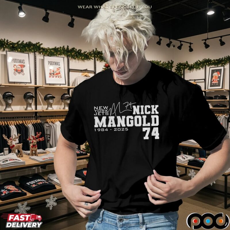 Nick Mangold 74 New York Jets NFL Football RIP 1984 2025 Memorial T Shirt