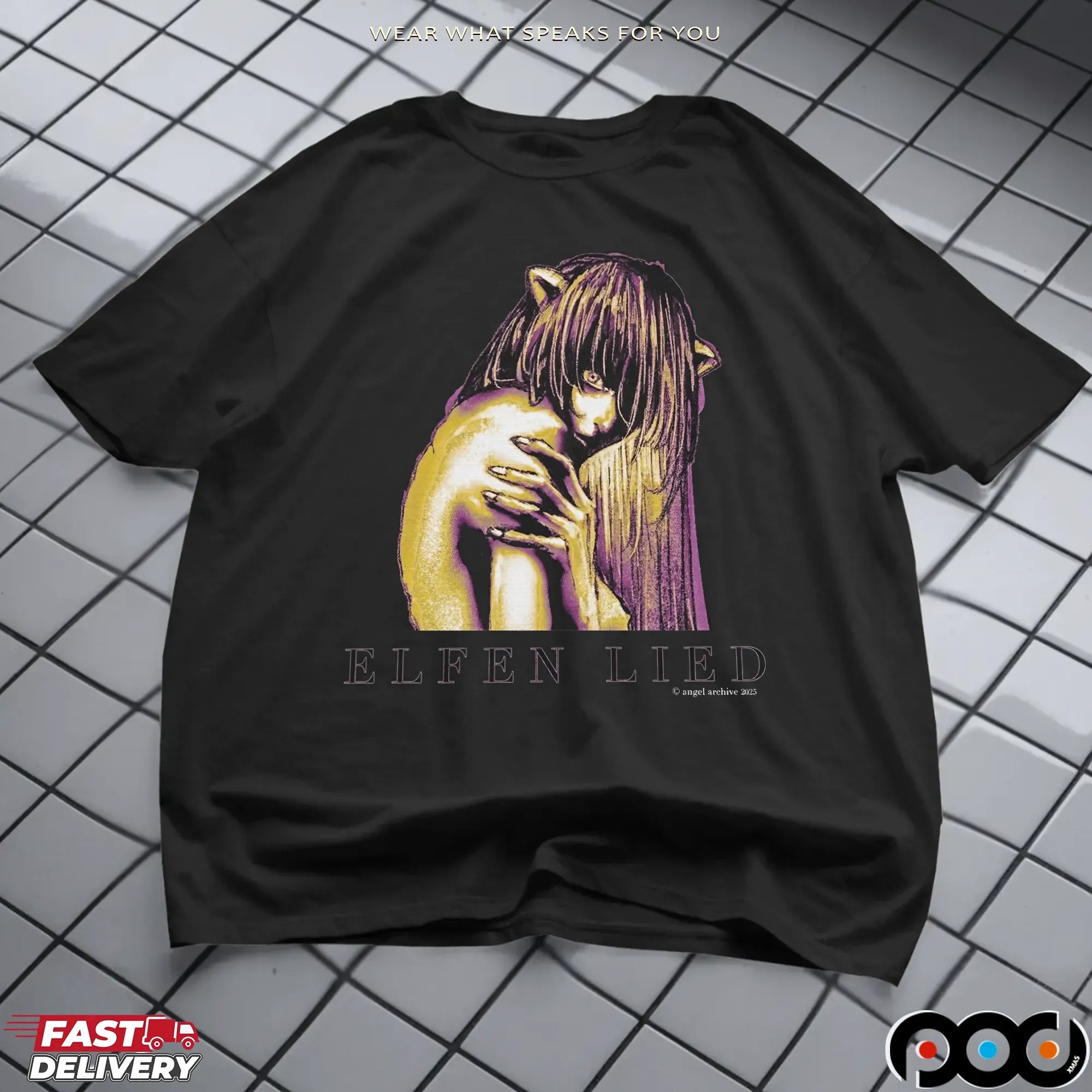 Elfen Lied Lucy Graphic Angel Archive 2025 T Shirt