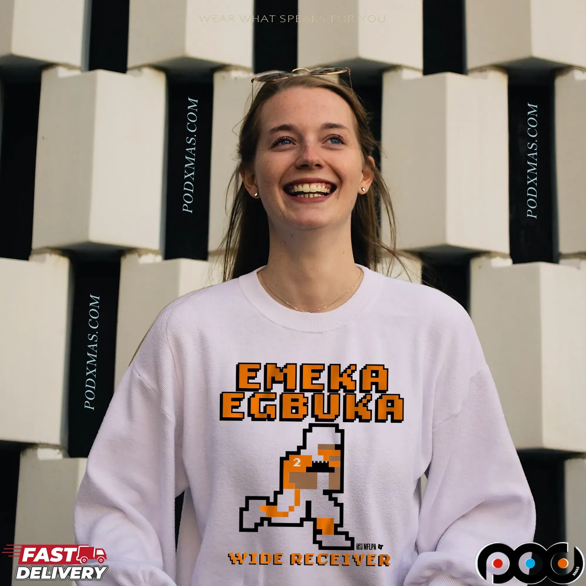 Emeka Egbuka Wide Receiver Retro Baller Pixel T Shirt