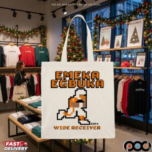 Emeka Egbuka Wide Receiver Retro Baller Pixel T Shirt