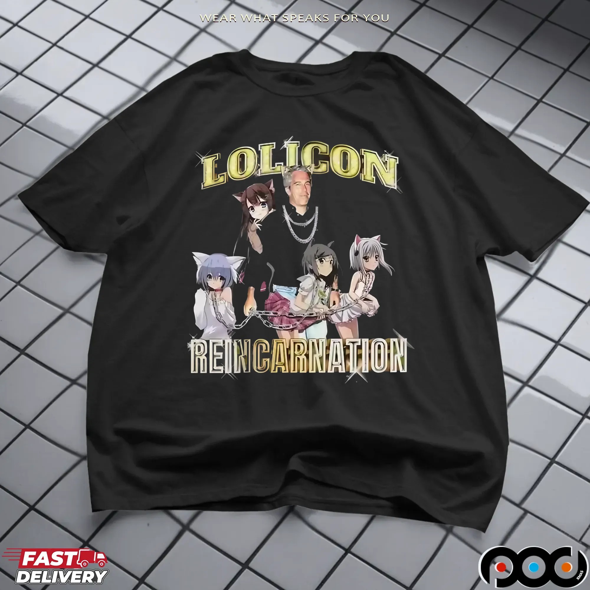 Epstein Isekai Lolicon Reincarnation Retro Bootleg Rap T Shirt