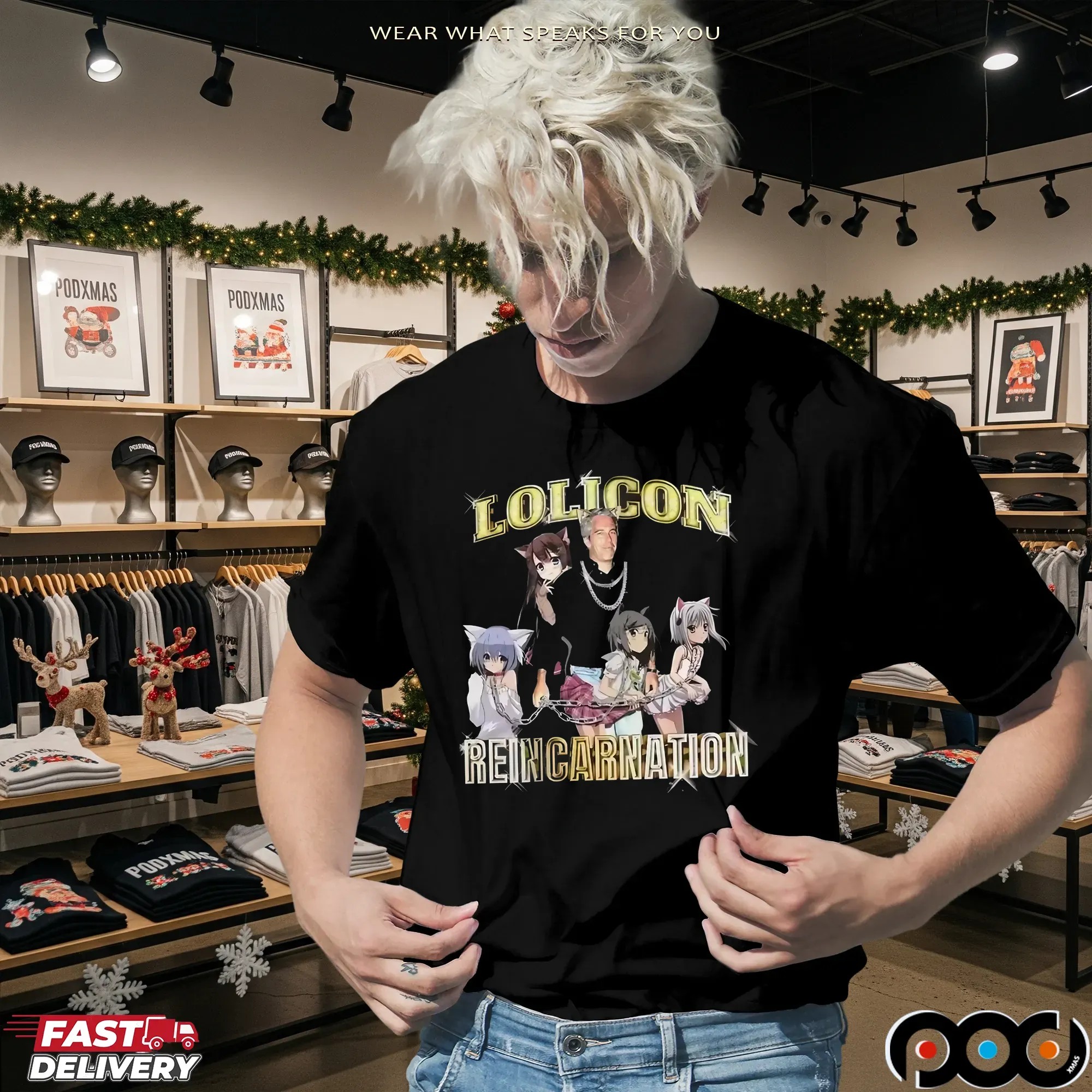 Epstein Isekai Lolicon Reincarnation Retro Bootleg Rap T Shirt