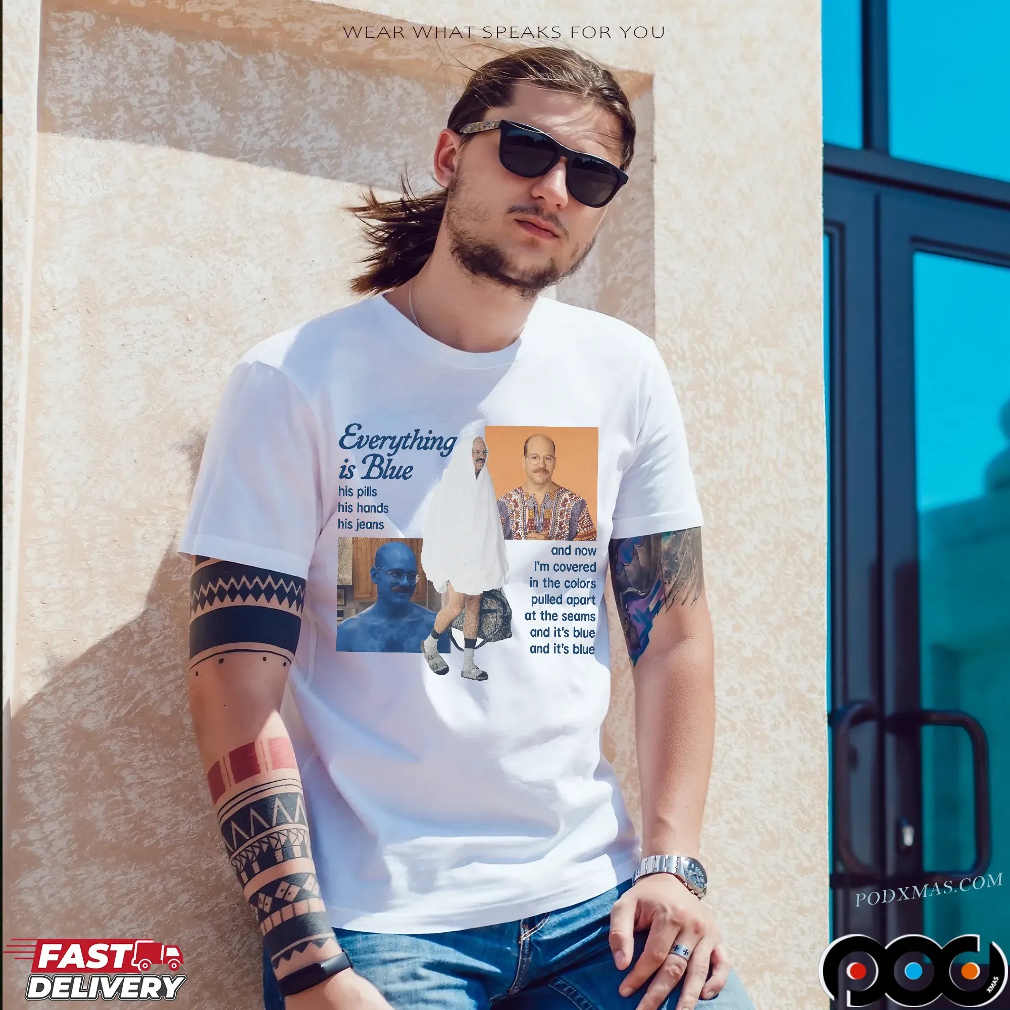 Everything Is Blue His Pills His Hands His Jeans David Cross As Tobias Fünke In Arrested Development T Shirt