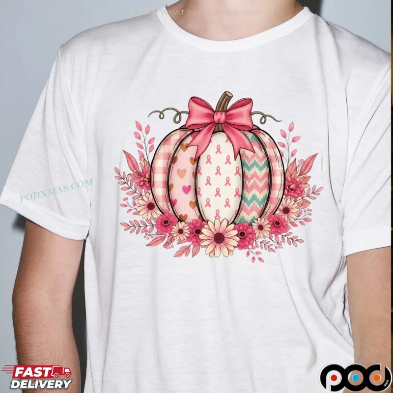 Breast Cancer Awareness Pumpkin Pink Ribbon Fall Sublimation Design T Shirt Breast Cancer Awareness Pumpkin Pink Ribbon Fall Sublimation Design T Shirt