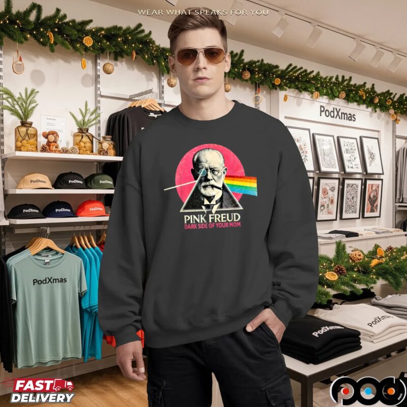 Pink Freud Dark Side of Your Mom Psychology Graphic T Shirt