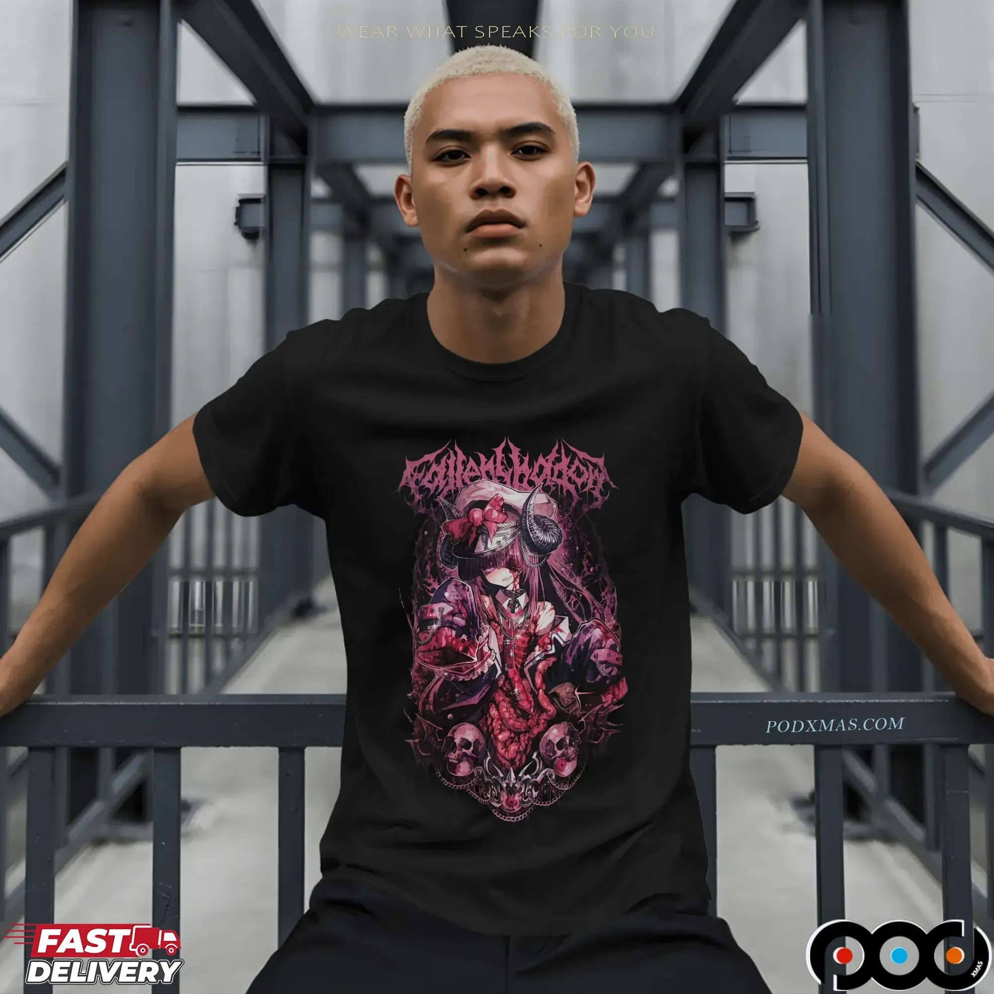 Fallenshadow Shondo Vtuber Demon Girl Gothic Horror T Shirt