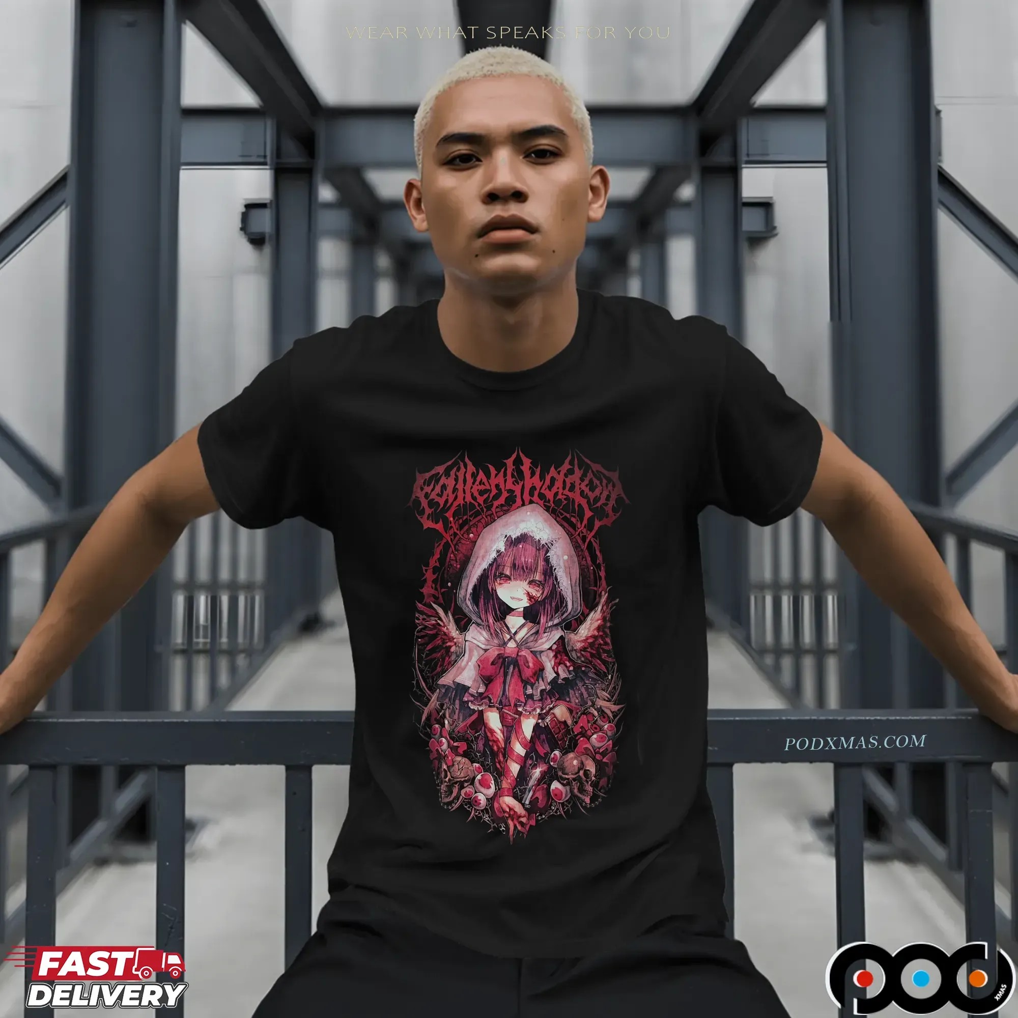 Fallenshadow Shondo Vtuber Gothic Anime Horror T Shirt