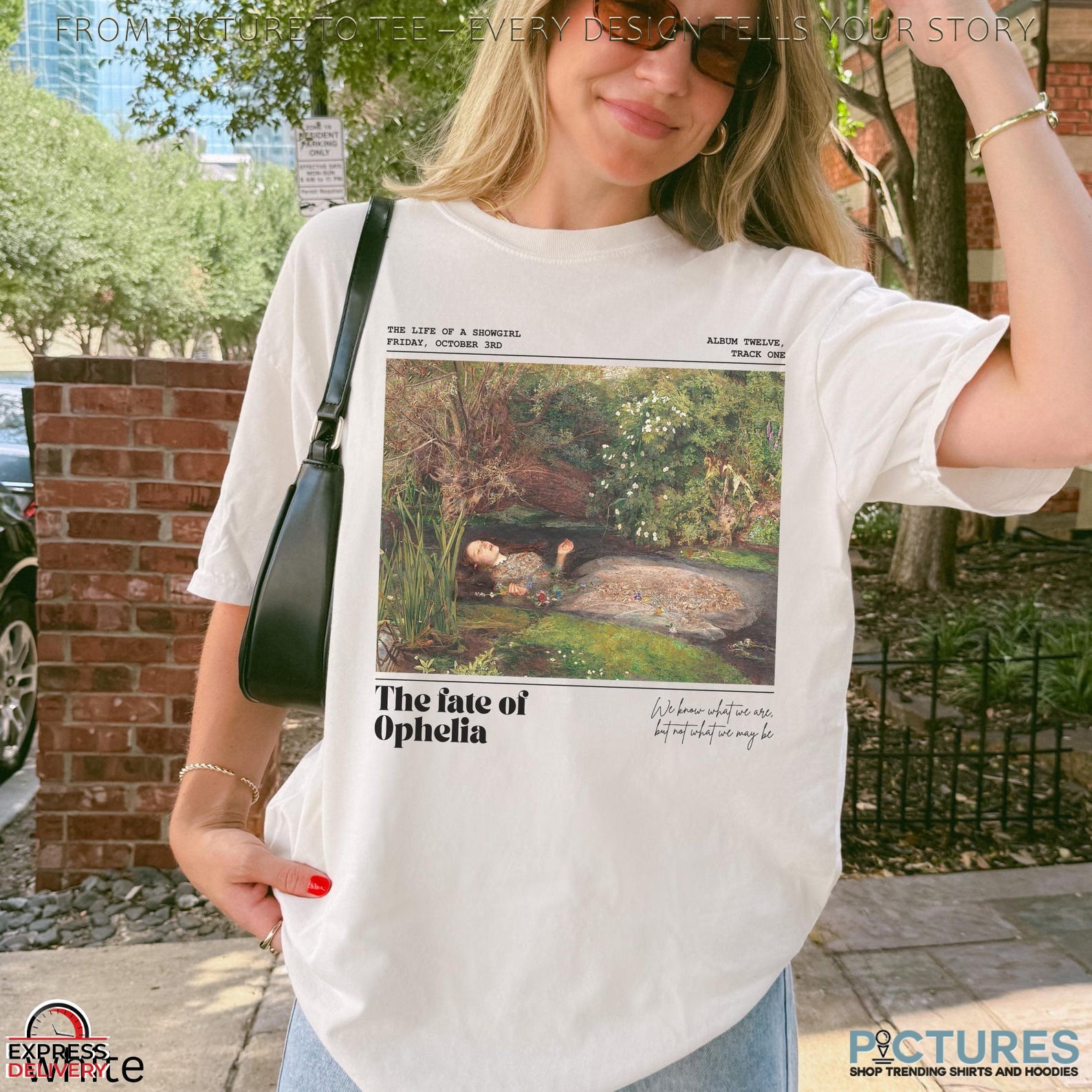 Fate of Ophelia The Life Of A Showgirl Album Twelve Track One T Shirt Fate of Ophelia The Life Of A Showgirl Album Twelve Track One T Shirt