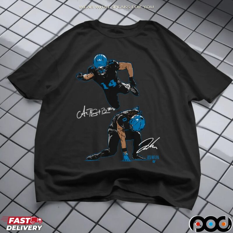 Amon-Ra St. Brown & Jahmyr Gibbs Superheroes Signatures T Shirt