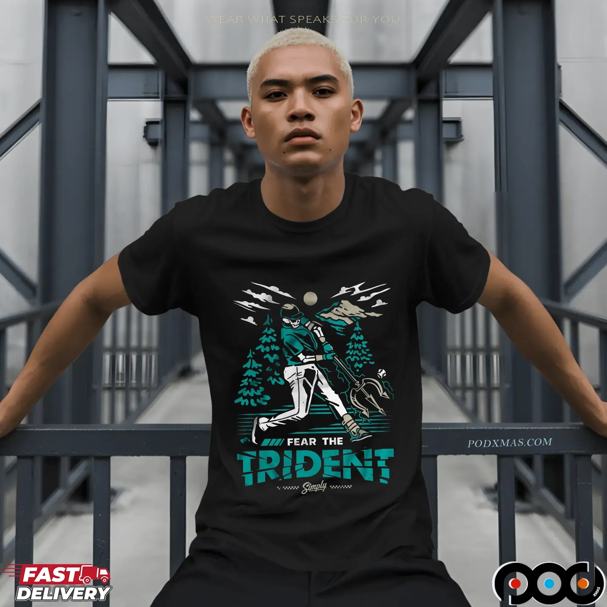 Fear The Trident Skeleton T-Shirt