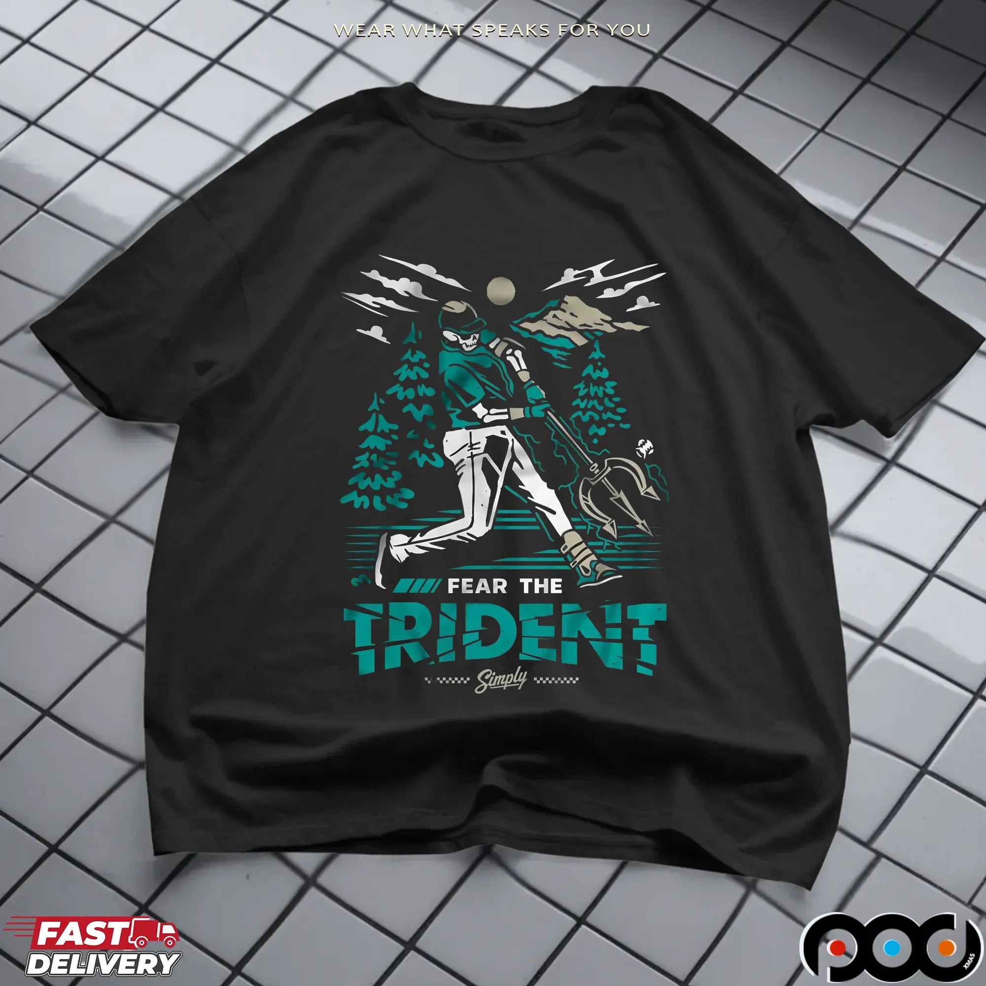 Fear The Trident Skeleton T-Shirt