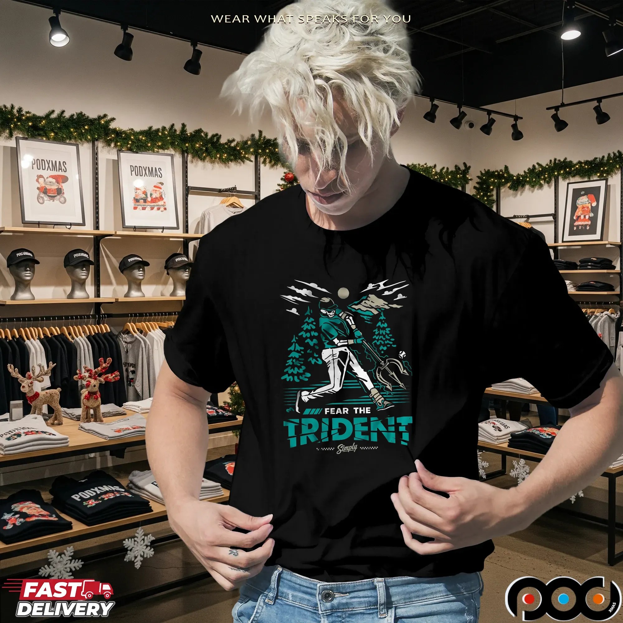 Fear The Trident Skeleton T-Shirt