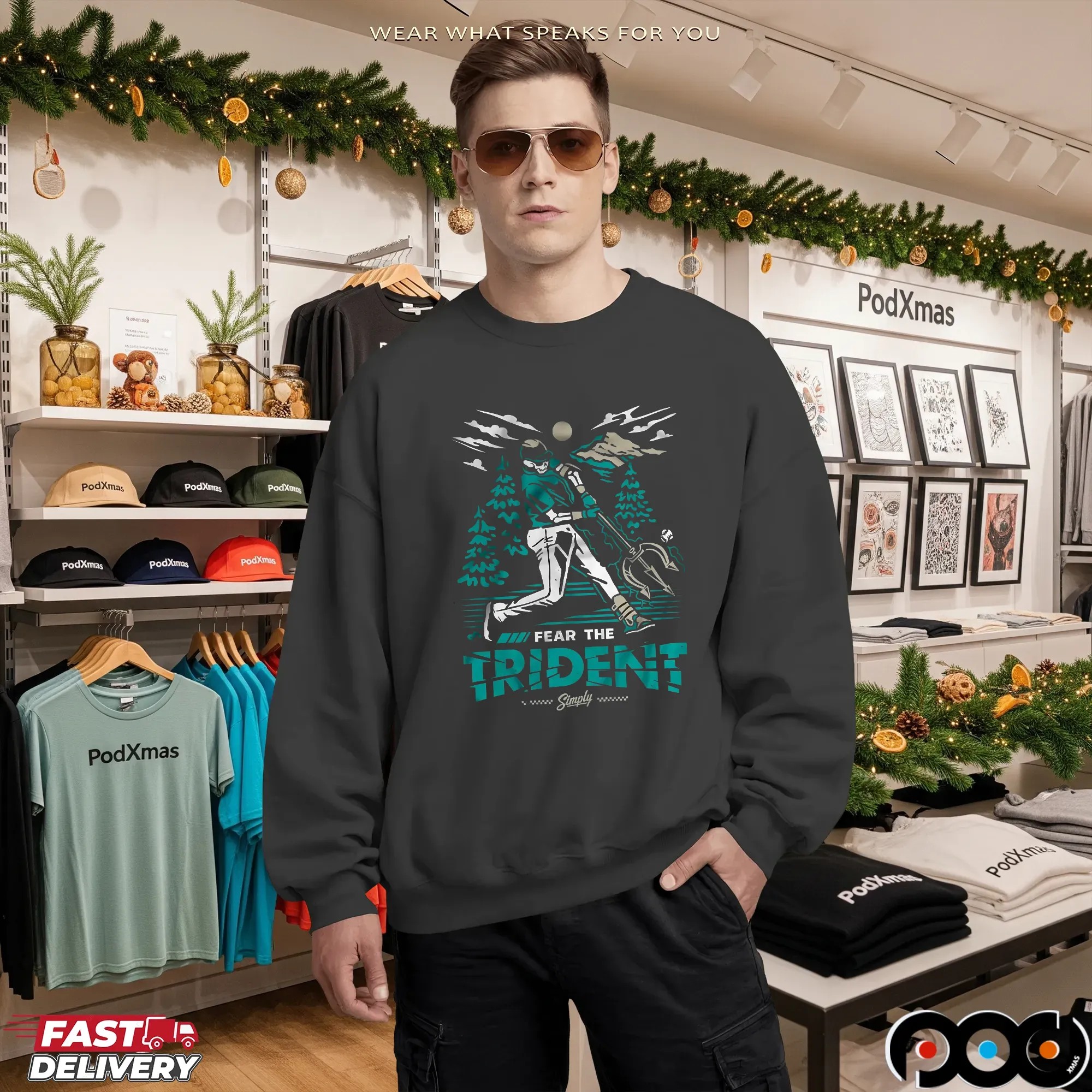 Fear The Trident Skeleton T-Shirt