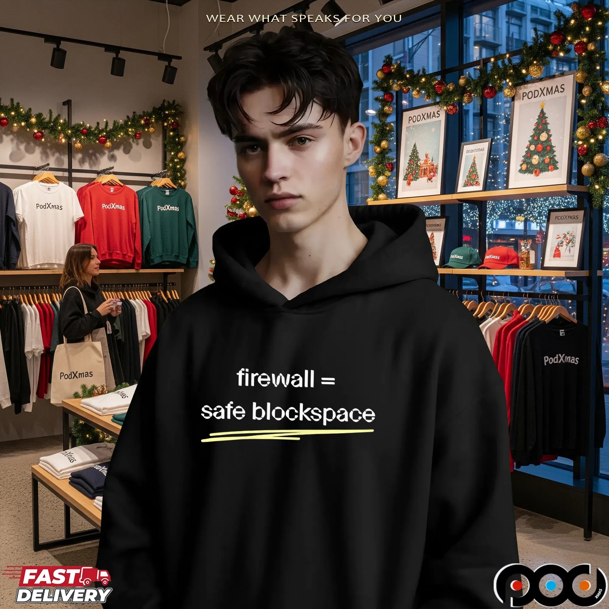 Firewall safe blockspace t shirt