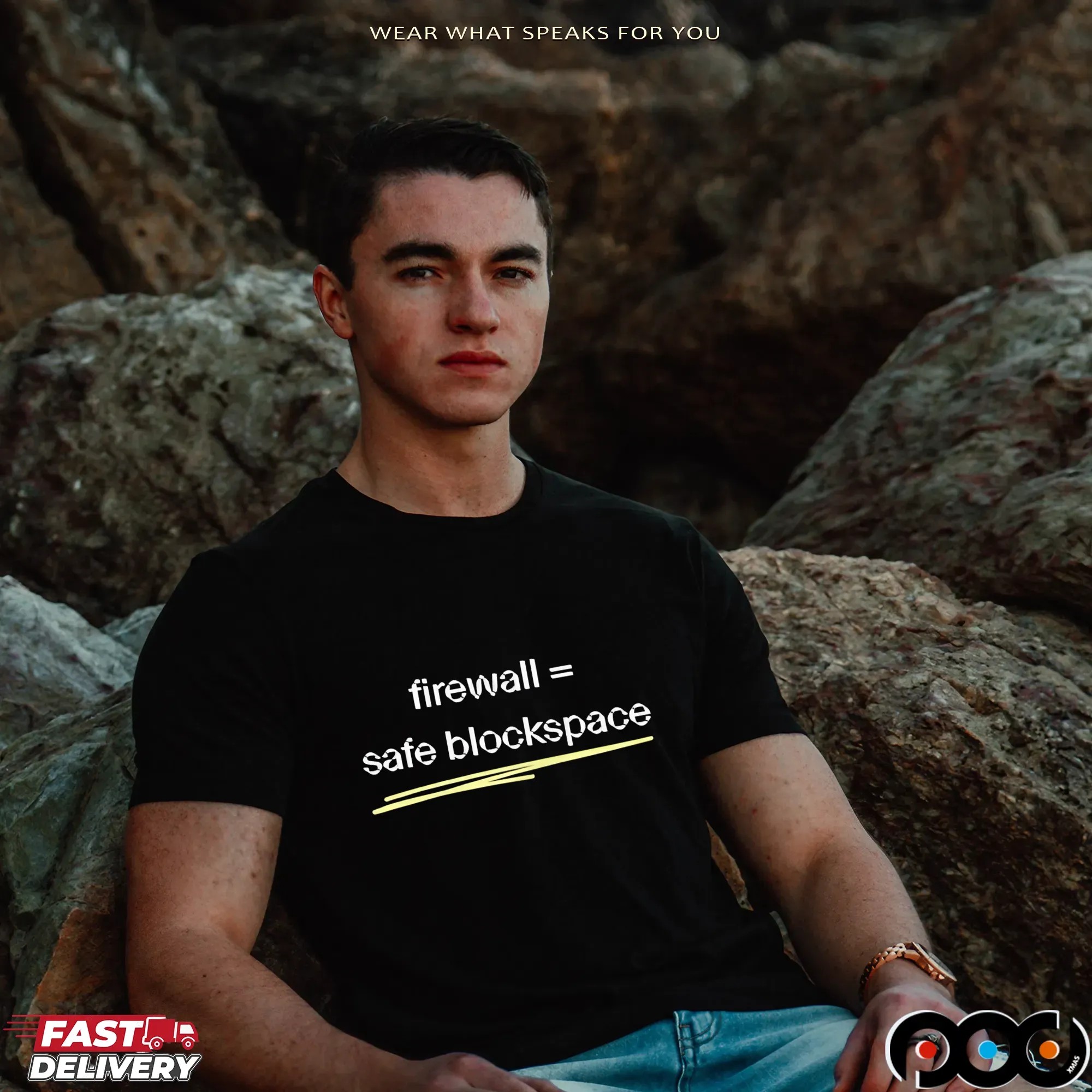 Firewall safe blockspace t shirt