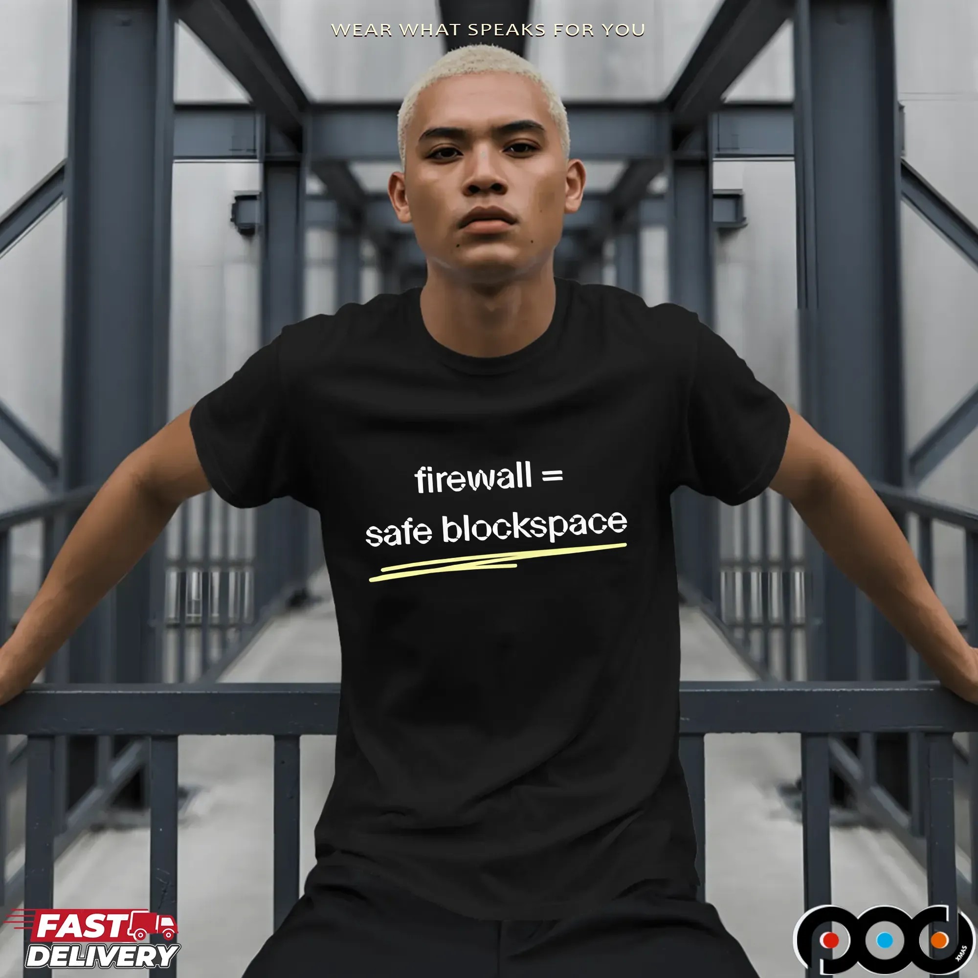 Firewall safe blockspace t shirt