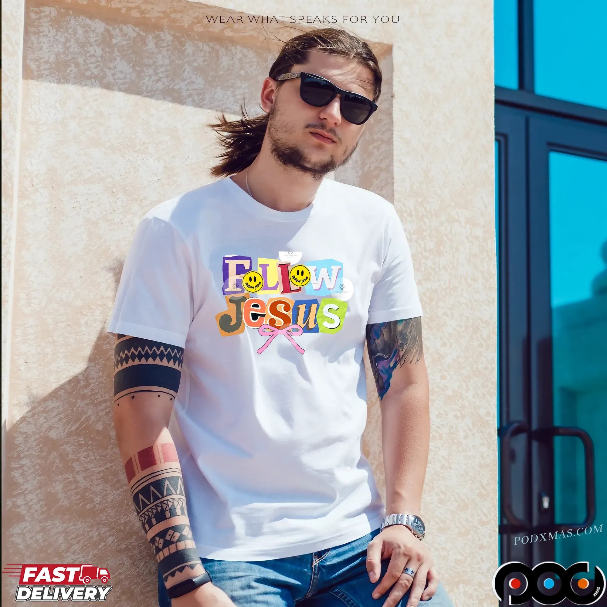 Follow Jesus Collage Y2k Bundle, Coquette Jesus, Christian ,Preppy God Is Good Shirt