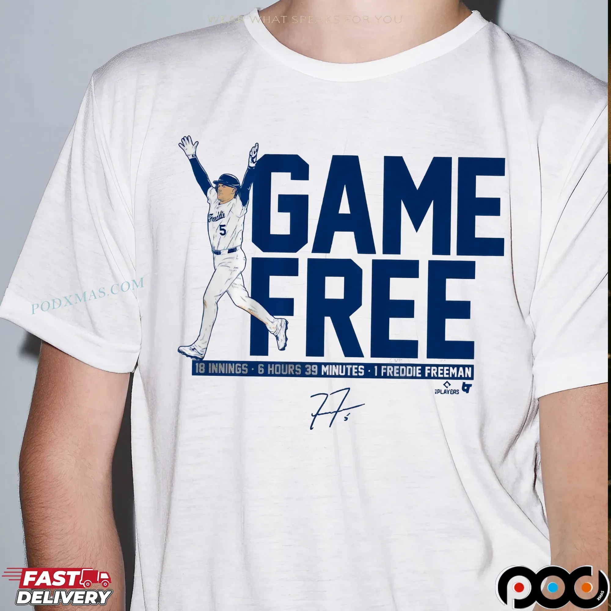 Freddie Freeman Game Free 18 Innings 6 Hours 39 Minutes T Shirt