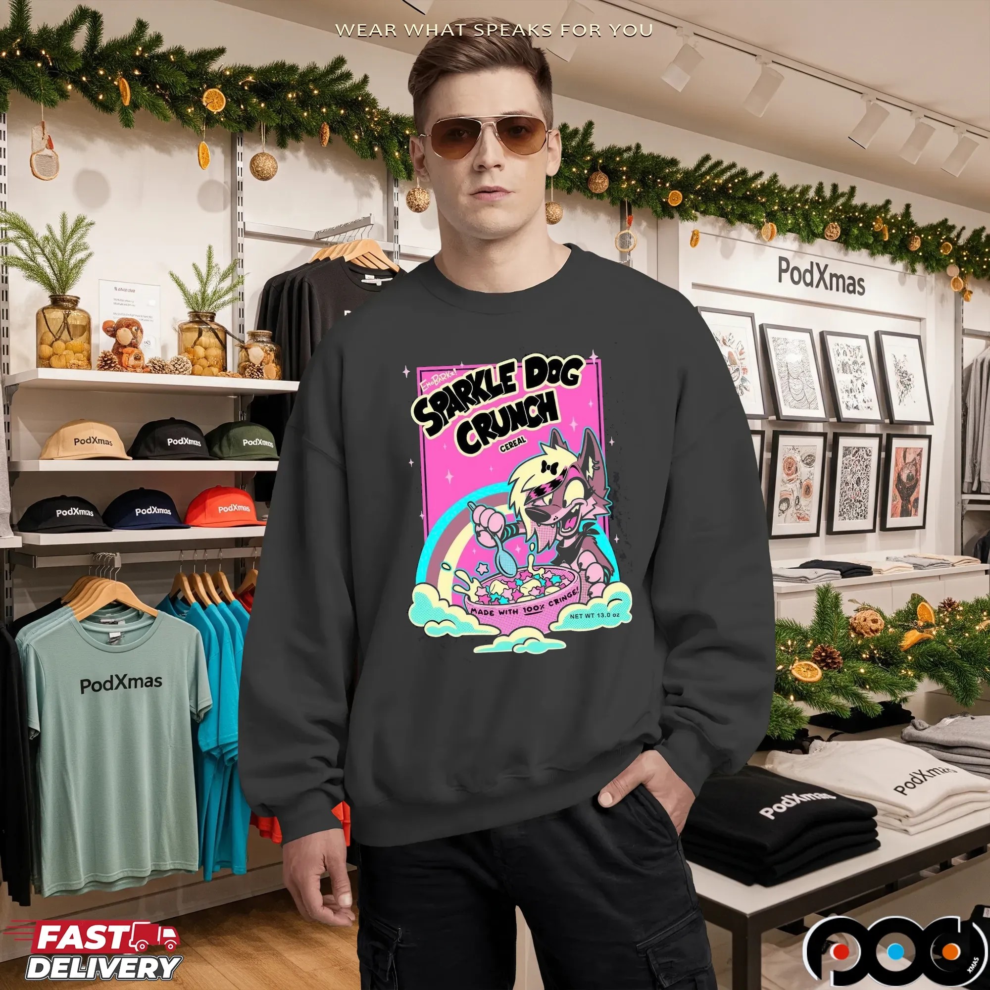 Furry Sparkle Dog Crunch Cereal Made With 100 Percent Cringe T Shirt