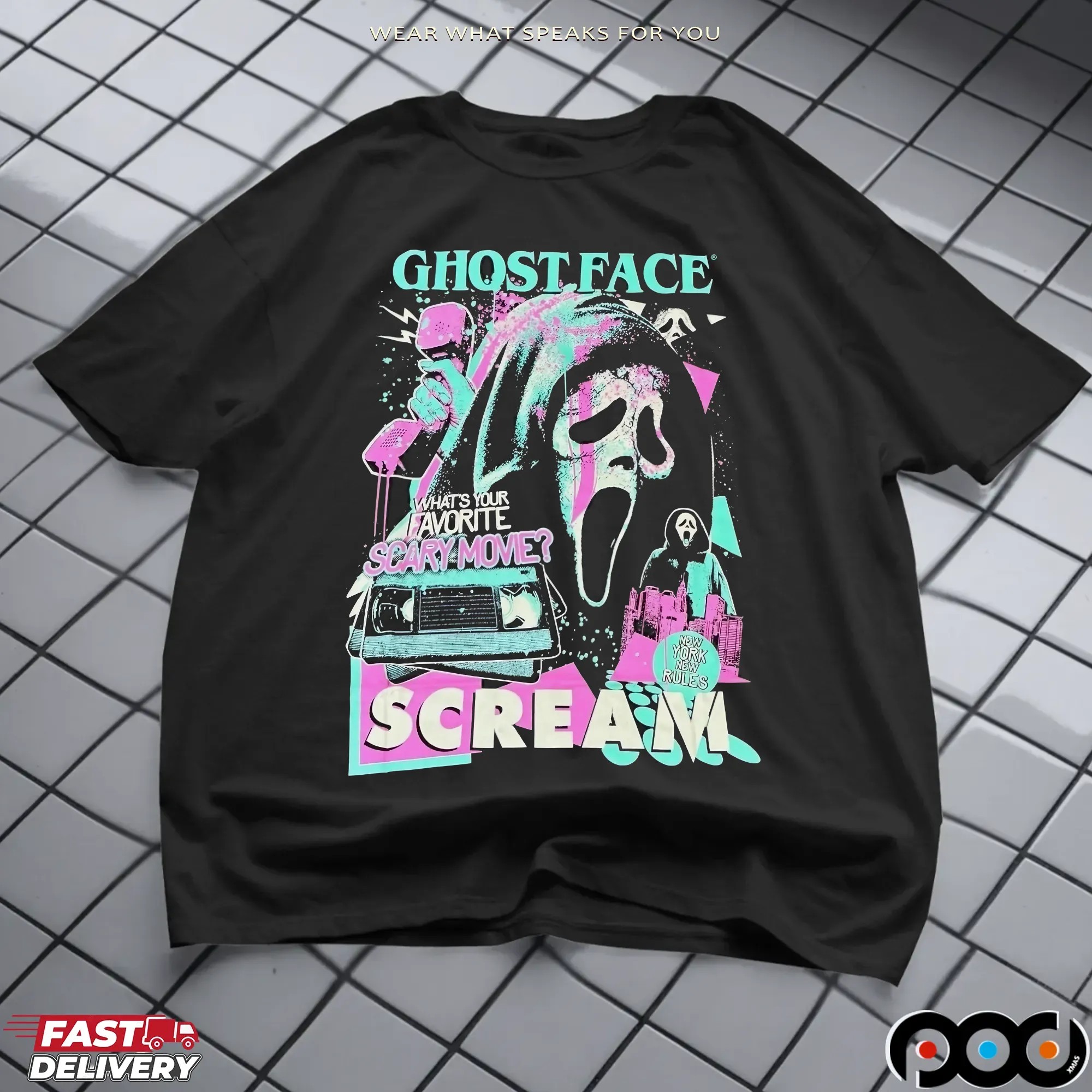 GhostFace Scream Halloween Horror Movie 1996 T Shirt