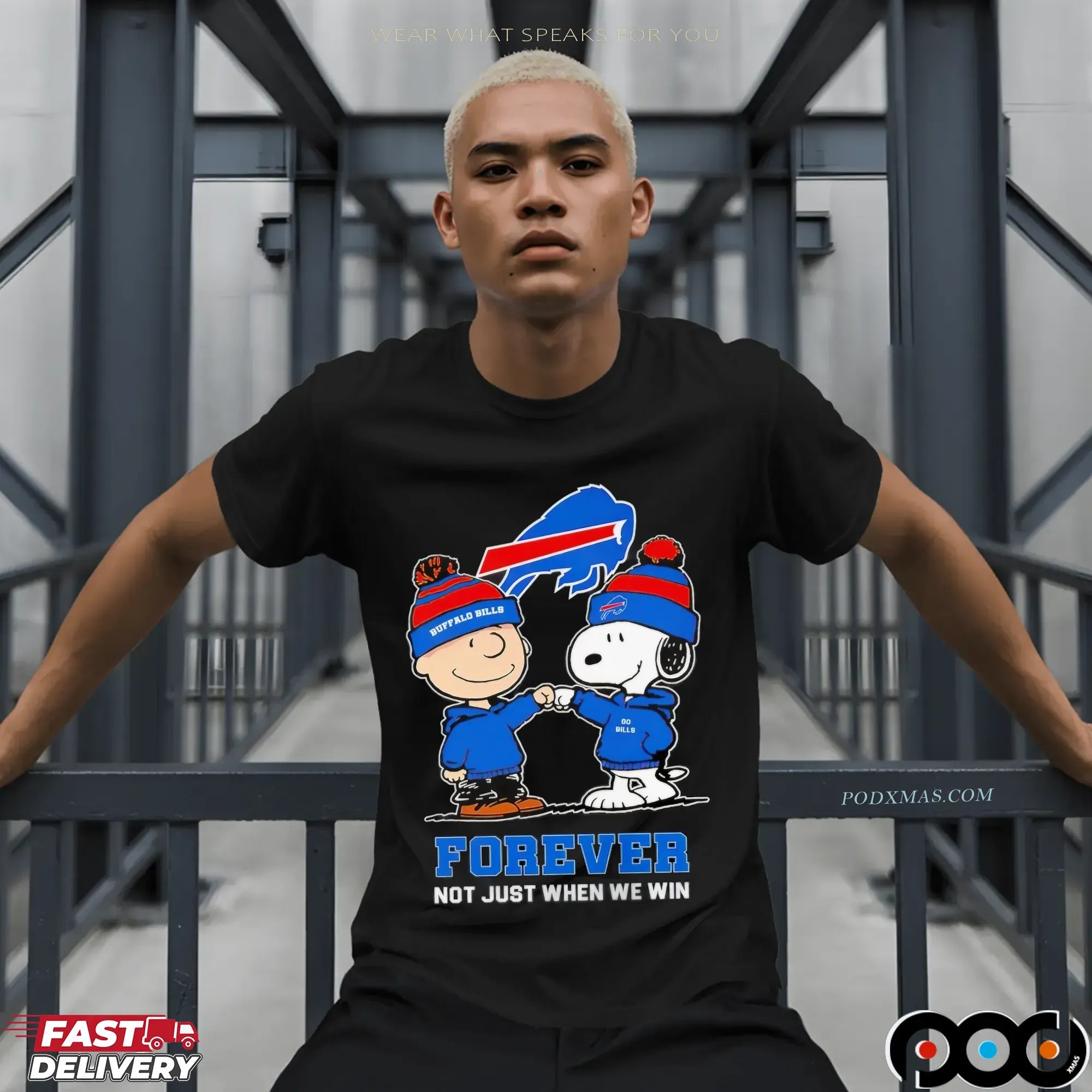 Go Bills Snoopy And Charlie Brown Buffalo Bills Fans Forever Not Just When We Win T Shirt