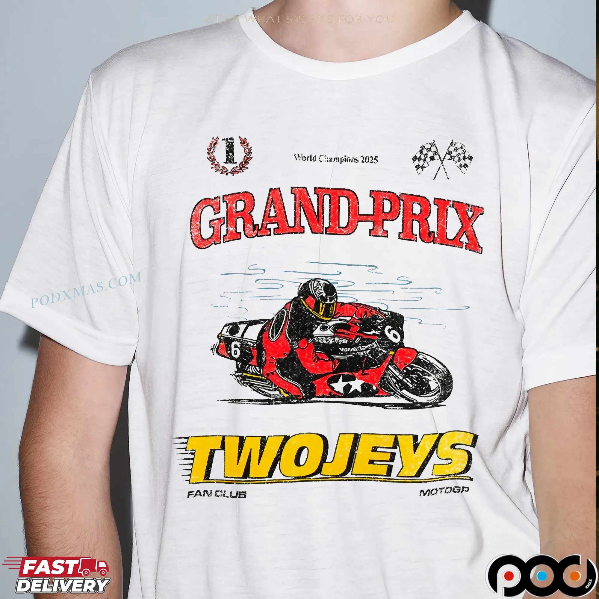 Grand Prix TwoJeys MotoGP Racing World Champion 2025 Biker Fan T Shirt