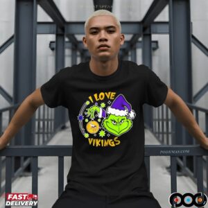 Grinch I Love Minnesota Vikings They Hate Us Because They Ain’t Us Christmas T Shirt