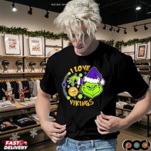 Grinch I Love Minnesota Vikings They Hate Us Because They Ain’t Us Christmas T Shirt