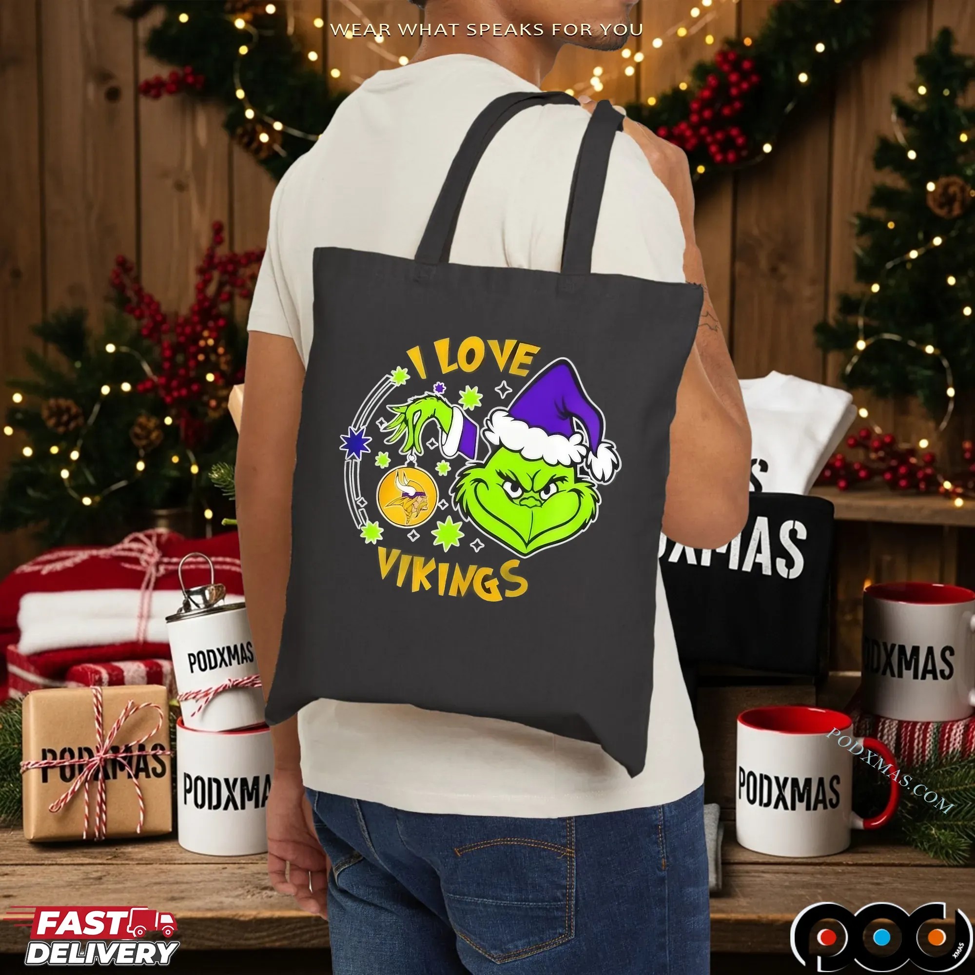 Grinch I Love Minnesota Vikings They Hate Us Because They Ain’t Us Christmas T Shirt
