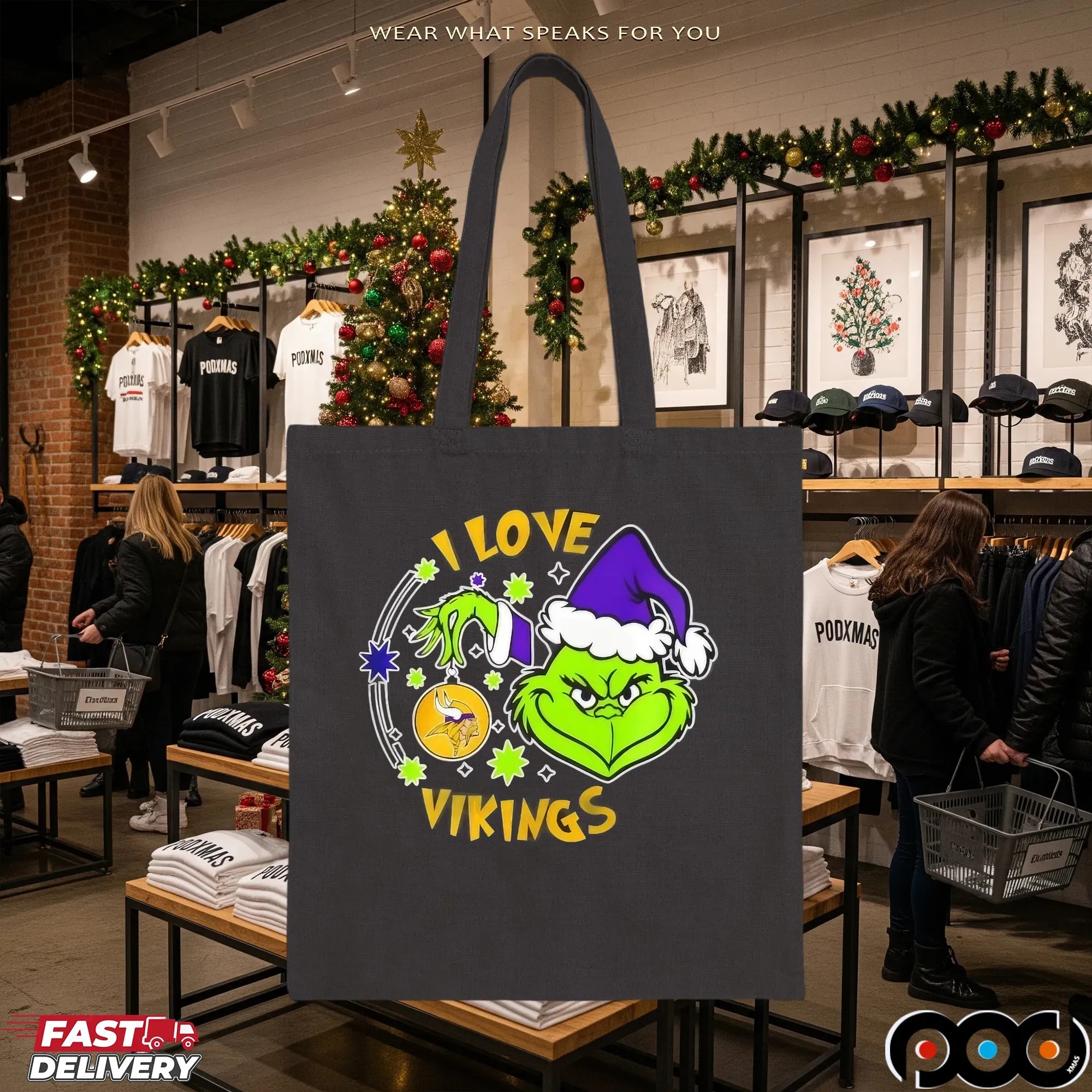 Grinch I Love Minnesota Vikings They Hate Us Because They Ain’t Us Christmas T Shirt