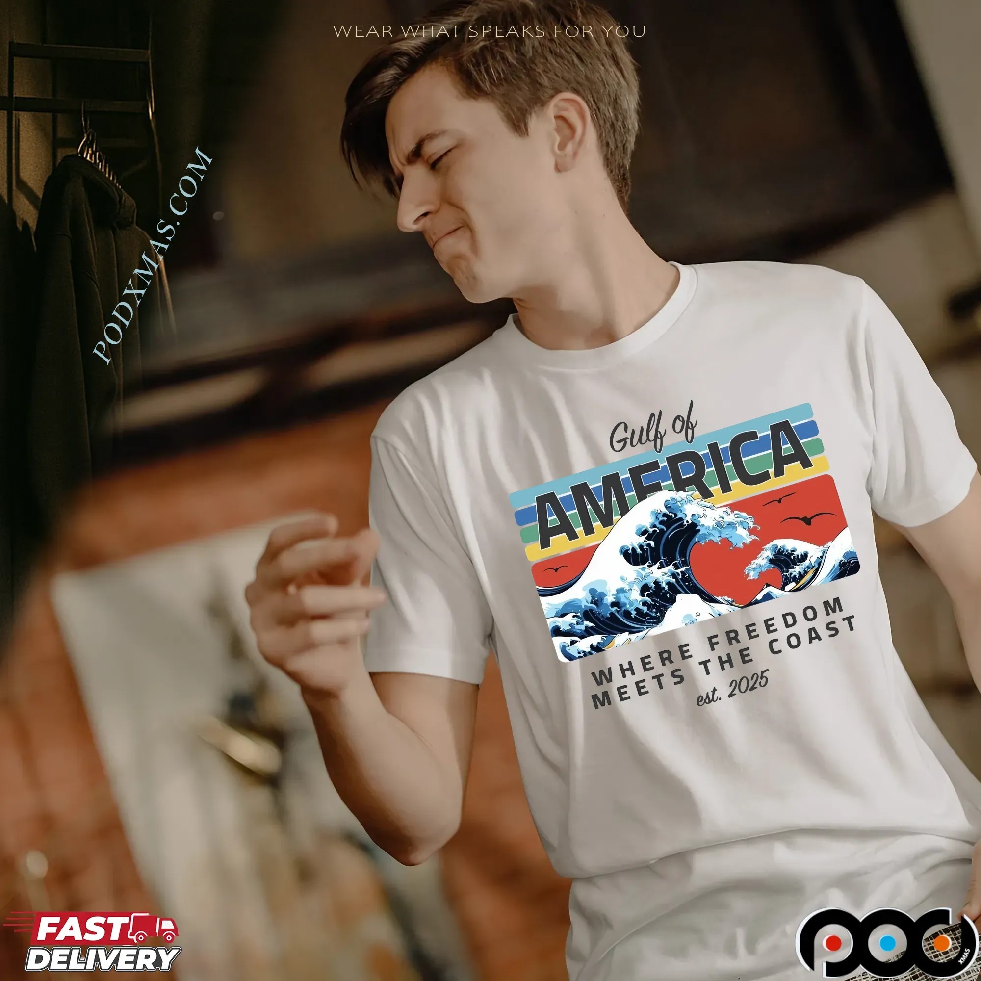 Gulf of America Where Freedom Meets The Coast Est 2025 T Shirt