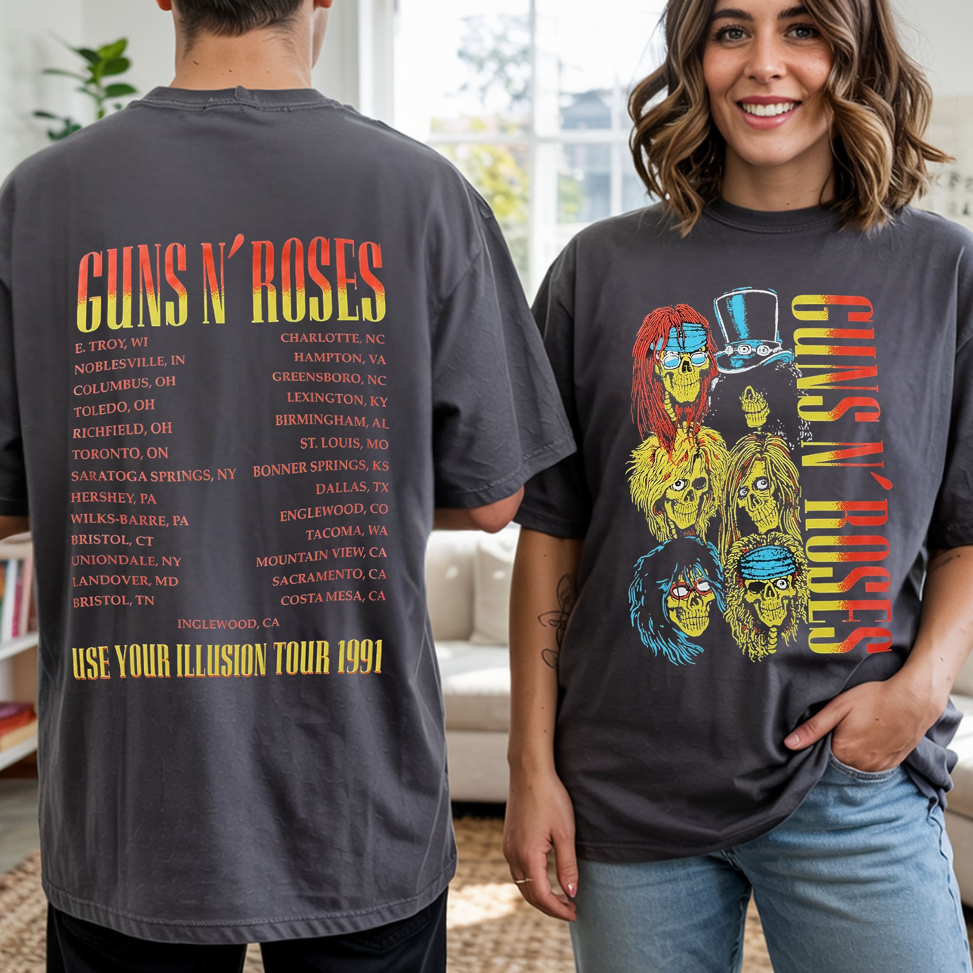 Guns N' Roses Use Your Illusion I 1991 Tour Shirt Guns N' Roses Use Your Illusion I 1991 Tour Shirt