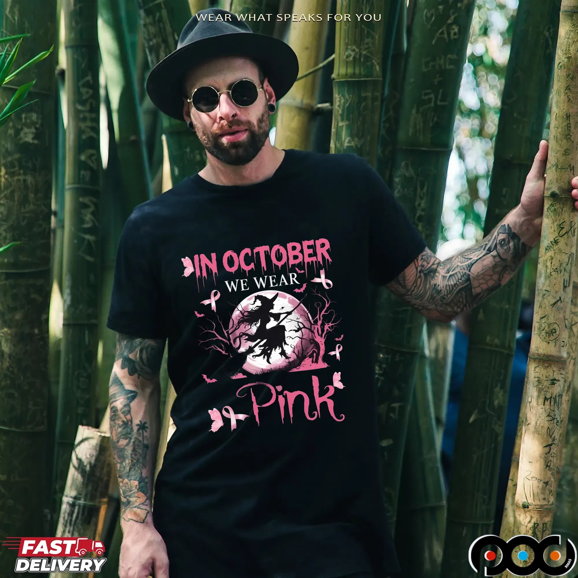 Halloween Pink Coquette Cancer, Breast Cancer Awareness Shirt, Halloween Breast Cancer Support T-Shirt, Hocus Pocus Tee