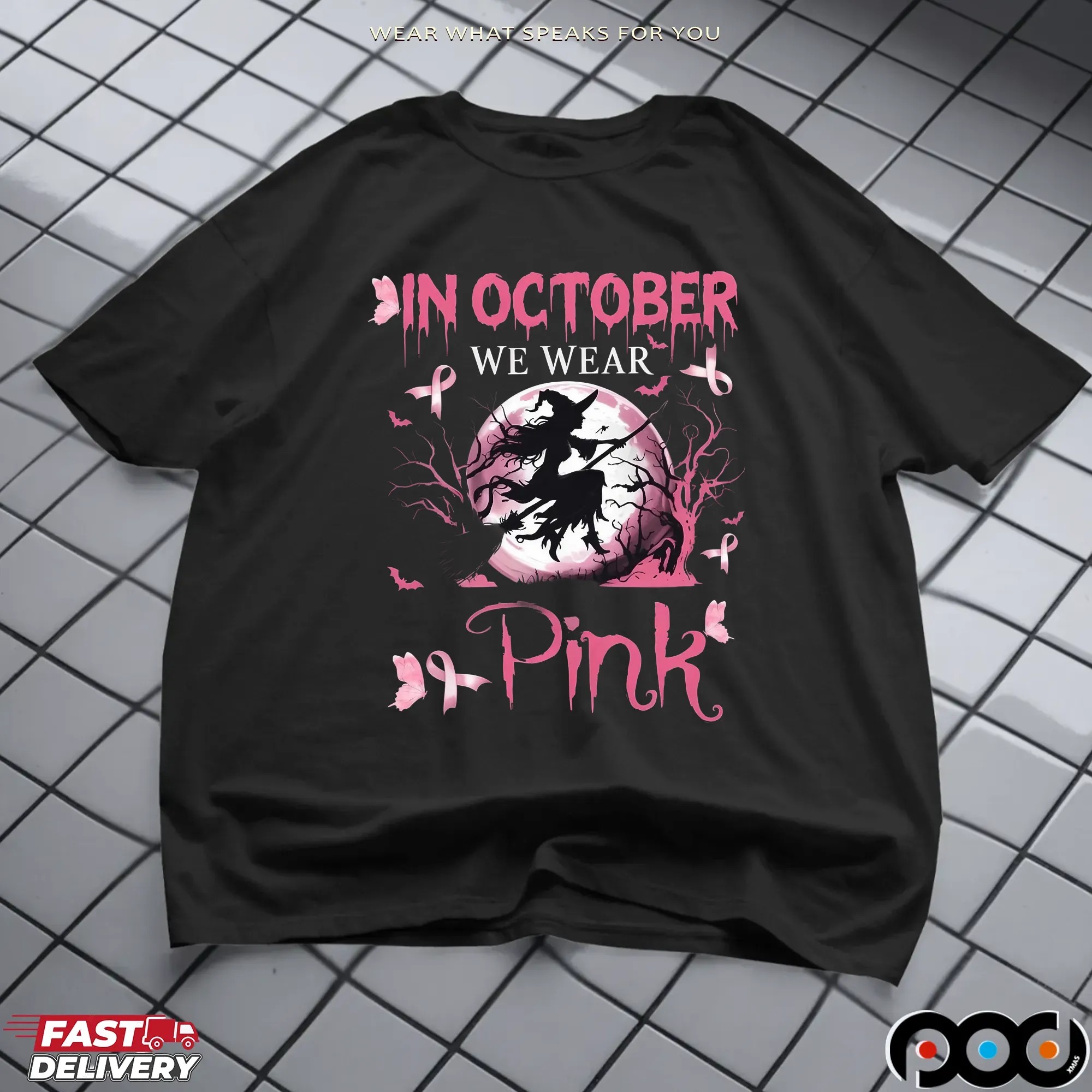 Halloween Pink Coquette Cancer, Breast Cancer Awareness Shirt, Halloween Breast Cancer Support T-Shirt, Hocus Pocus Tee
