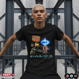 Halo 3 Mountain Dew Energy LiveWire Master Chief Gamer Nostalgia T Shirt