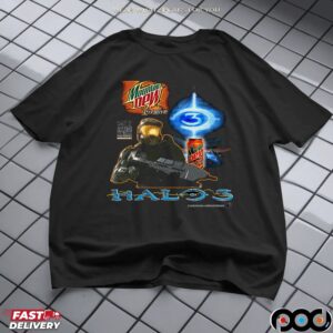 Halo 3 Mountain Dew Energy LiveWire Master Chief Gamer Nostalgia T Shirt