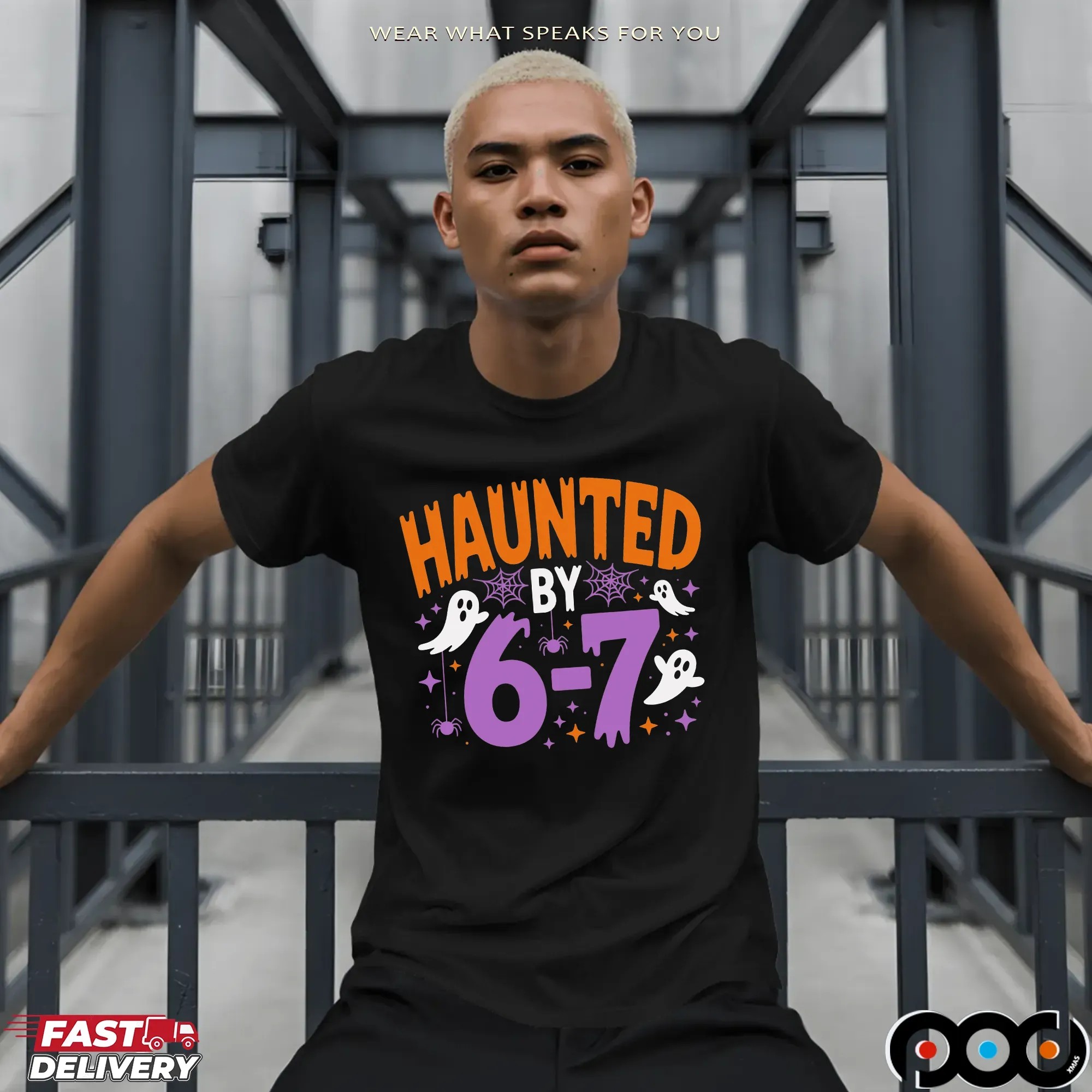 Haunted by 6 7 Halloween Spooky Trending Meme T Shirt