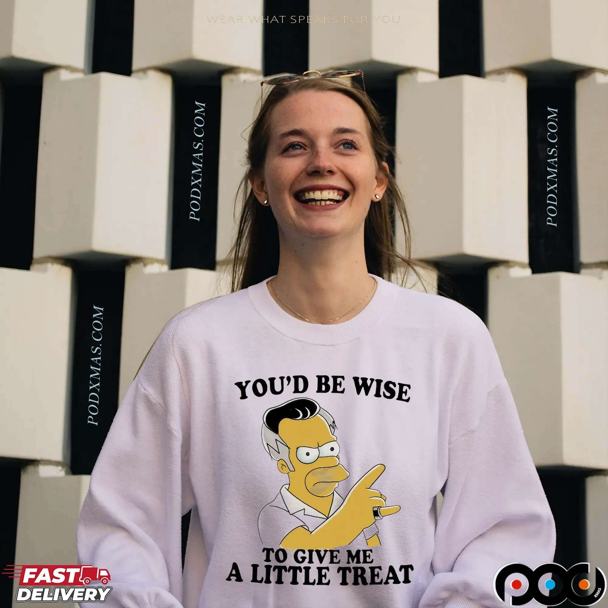 Homer Simpson You'd Be Wise To Give Me A Little Treat T Shirt