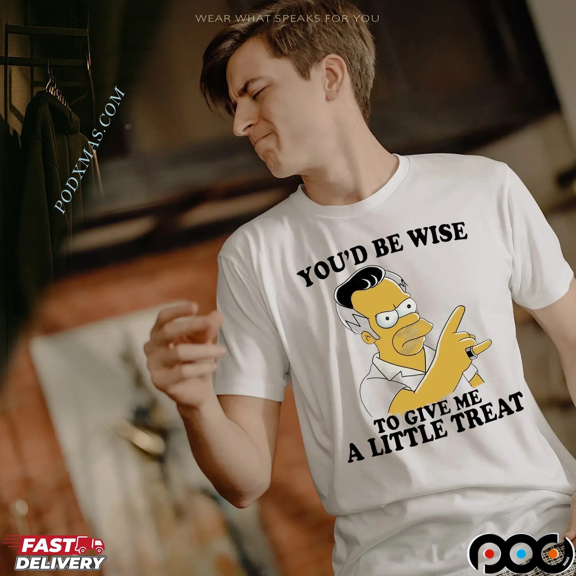 Homer Simpson You'd Be Wise To Give Me A Little Treat T Shirt