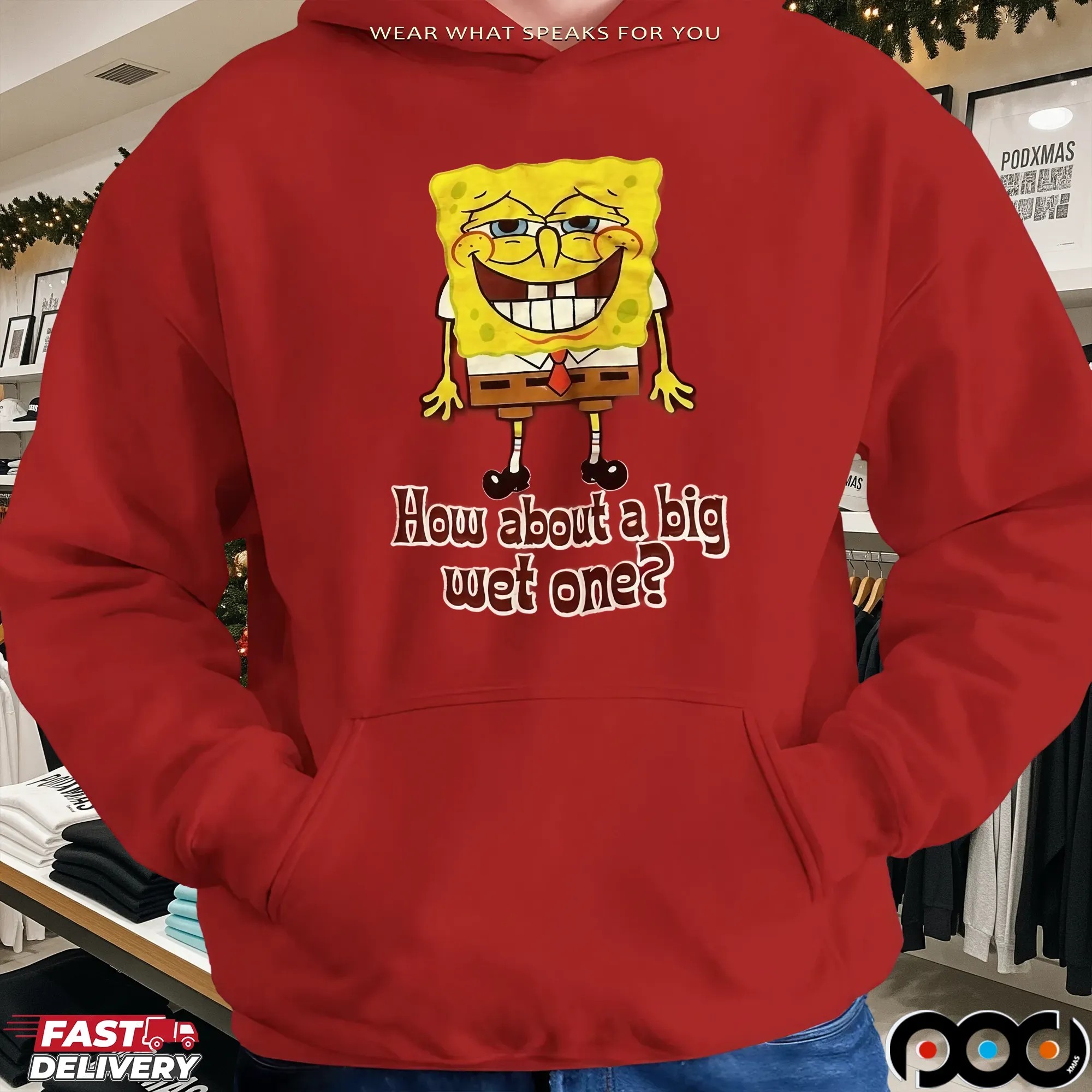 How About A Big Wet One Cartoon T Shirt