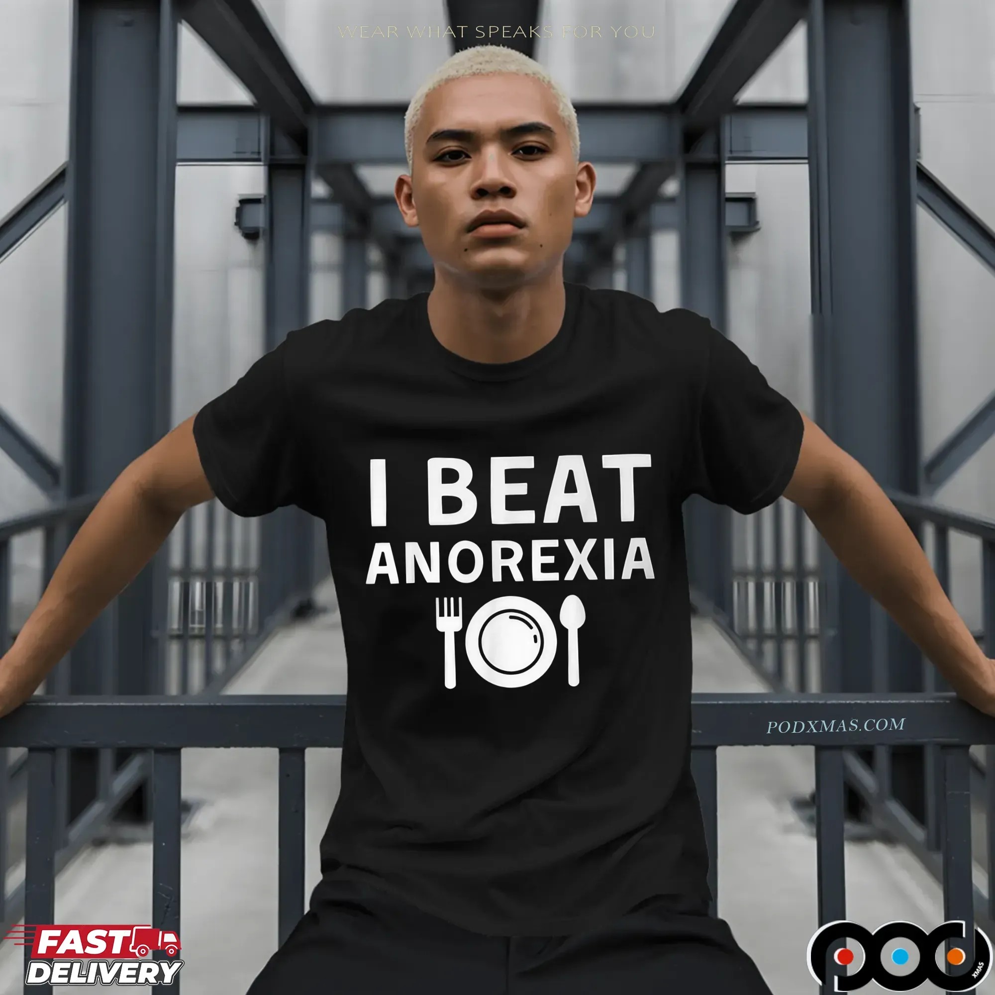 I Beat Survived Anorexia Awareness T-Shirt