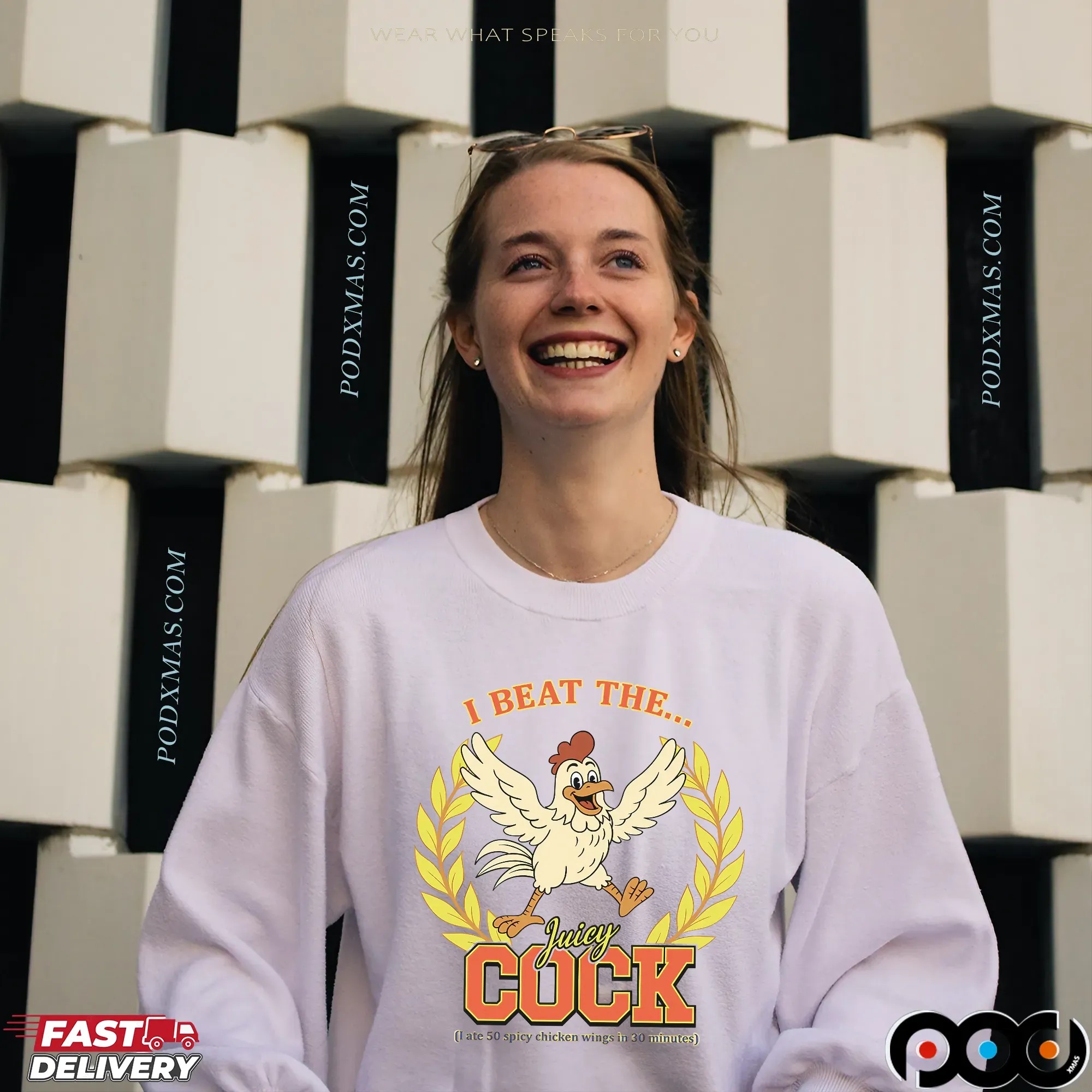 I Beat The Juicy Cock I Ate 50 Spicy Chicken Wings In 30 Minutes Graphic T Shirt
