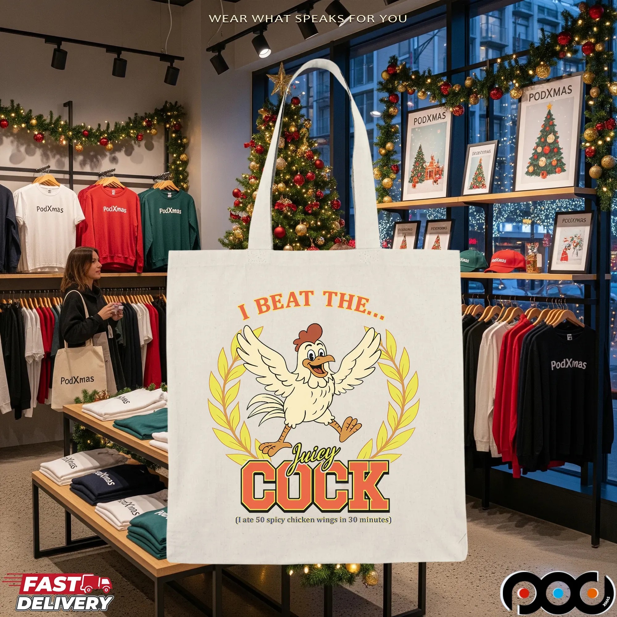 I Beat The Juicy Cock I Ate 50 Spicy Chicken Wings In 30 Minutes Graphic T Shirt