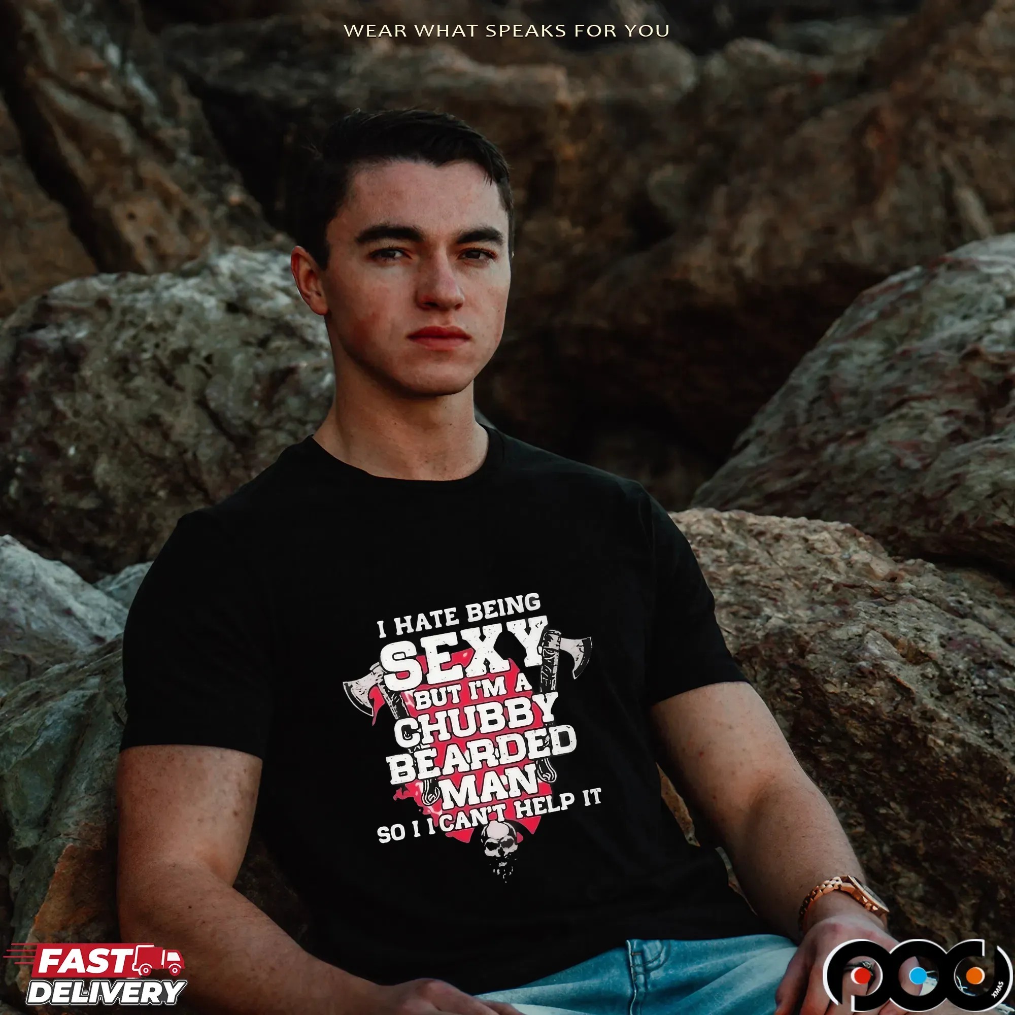 I Hate Being Sexy But I'm A Chubby Bearded Man So I Can't Help It T Shirt_2